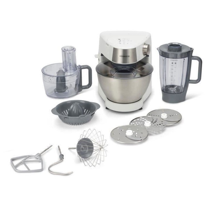 Robot patissier multifonction KENWOOD Prospero KHC291A.H0WH - Blender, Bol multifonction, 3 disques, Presse agrumes Bol inox Robot patissier multifonction KENWOOD Prospero KHC291A.H0WH - Blender, Bol multifonction, 3 disques, Presse agrumes Bol inox