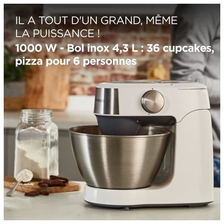 Robot patissier multifonction KENWOOD Prospero KHC291A.H0WH - Blender, Bol multifonction, 3 disques, Presse agrumes Bol inox Robot patissier multifonction KENWOOD Prospero KHC291A.H0WH - Blender, Bol multifonction, 3 disques, Presse agrumes Bol inox