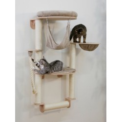 Arbre a chat mural - H. 138 cm - Dolomit Grappa Pro - KERBL - Taupe