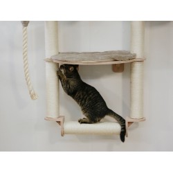 Arbre a chat mural - H. 138 cm - Dolomit Grappa Pro - KERBL - Taupe