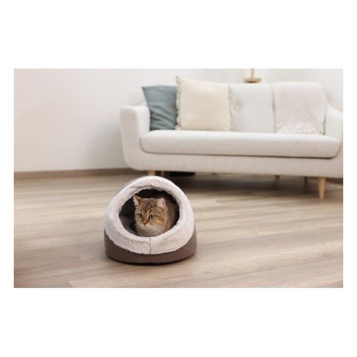 KERBL - Igloo pour chats - JANA - 43 x 54 x 35 cm - Marron