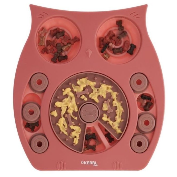Jeu de réflexion/apprentissage - KERBL - Owl - 30 x 28 cm - Saumon et marron