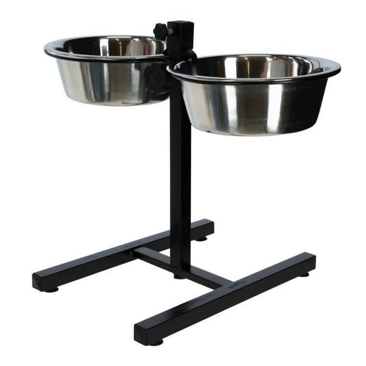 Kerbl Mangeoires d'animaux de compagnie avec support 2x2,8 L 43cm Noir 445244 Kerbl Mangeoires d'animaux de compagnie avec support 2x2,8 L 43cm Noir 445244