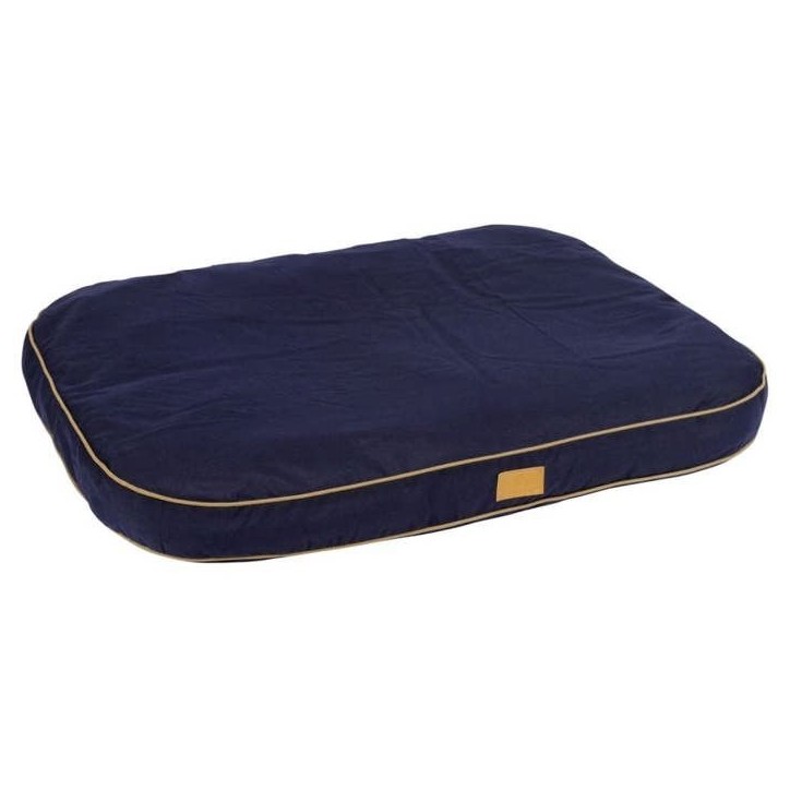 Coussin - KERBL - Jerome - 60 x 40 x 6 cm - Bleu foncé et cognac