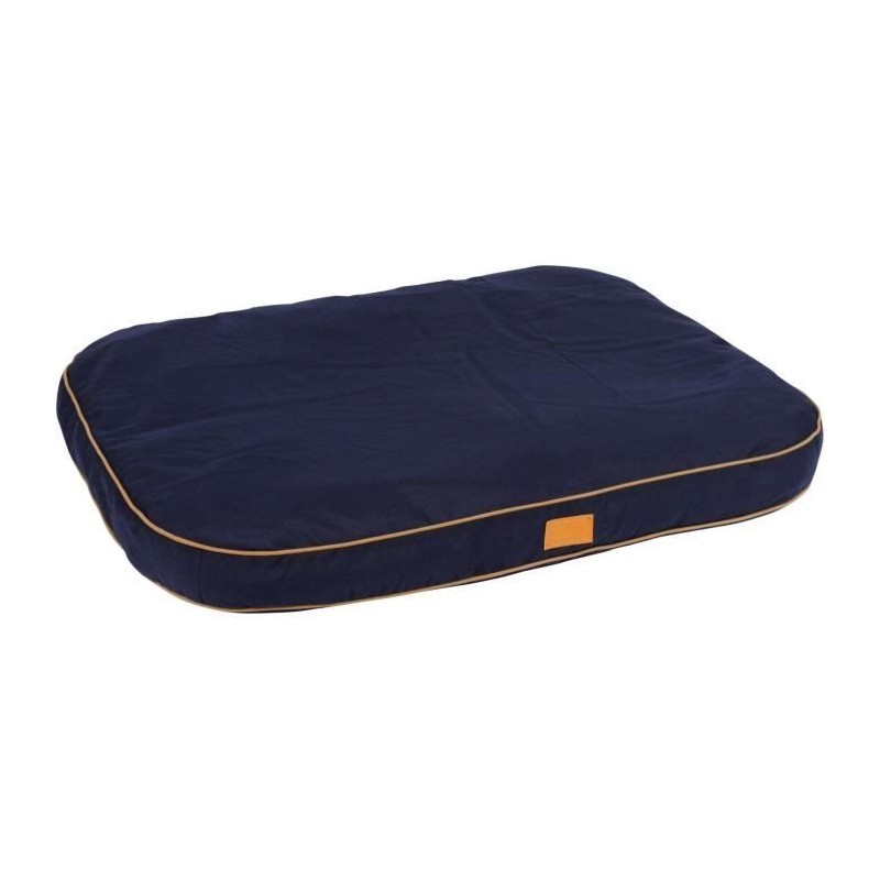 Coussin - KERBL - Jerome - 80 x 60 x 6 cm - Bleu foncé et cognac