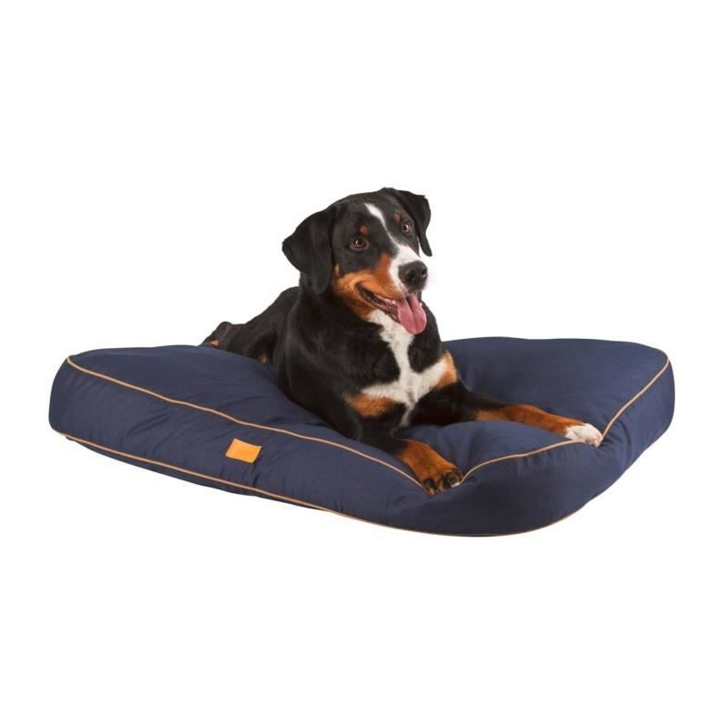 Coussin - KERBL - Jerome - 100 x 70 x 11 cm - Bleu foncé et cognac