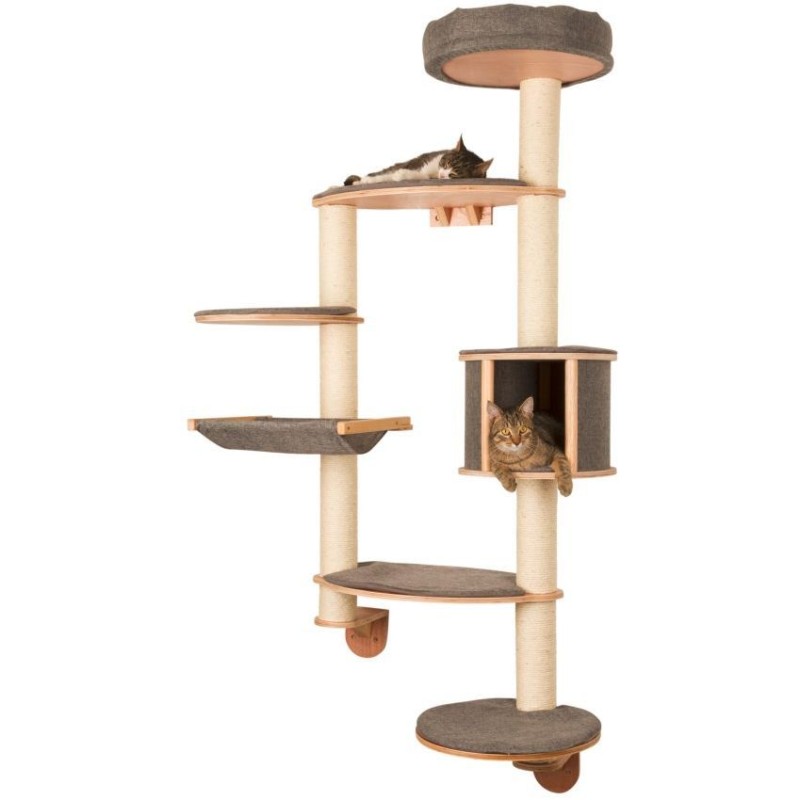 Arbre a chat mural - H. 185 cm - Dolomit XL Tofana - KERBL - Gris