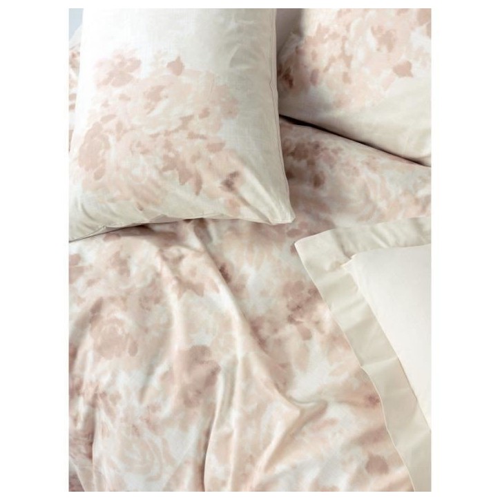 Parure de lit - 1 housse de couette 220 x 240 cm + 2 taies d'oreiller 60 x 60 cm - 100% coton renforcé - Beige