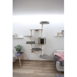 Arbre a chat mural - H. 185 cm - Dolomit XL Tofana - KERBL - Gris