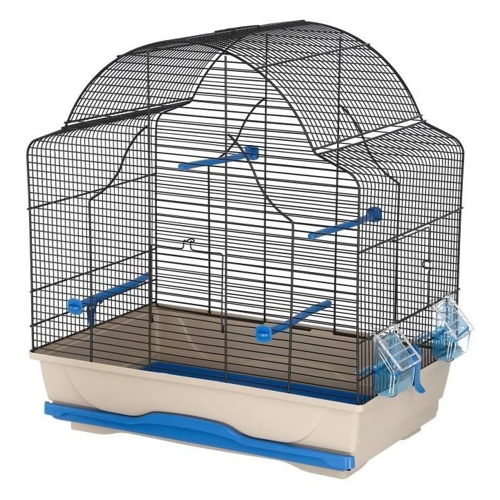 Cage pour oiseaux - KERBL - Daisy - 56 x 36,5 x 62 cm - Beige et bleu