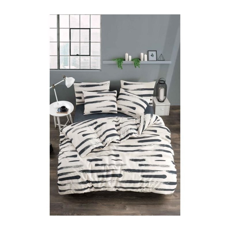 Parure de lit - 1 housse de couette 220 x 240 cm + 2 taies d'oreiller Parure de lit - 1 housse de couette 220 x 240 cm + 2 taies d'oreiller
