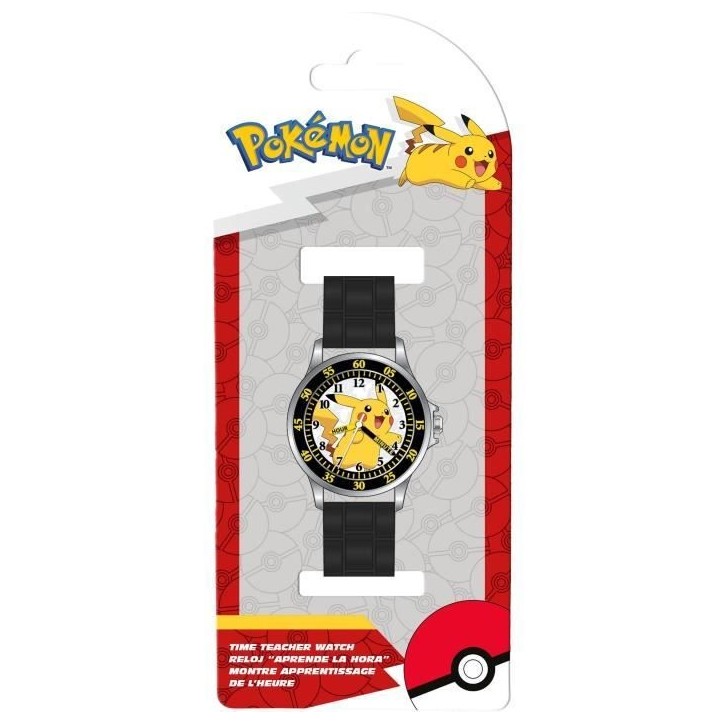Montre analogique d'apprentissage de l'heure Pokemon - KIDS LICENSING - POK9048