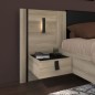 Lit double adulte avec 2 chevets - KIERAN - 140 x 190/200 cm - Chene/Noir - PARISOT Lit double adulte avec 2 chevets - KIERAN - 140 x 190/200 cm - Chene/Noir - PARISOT