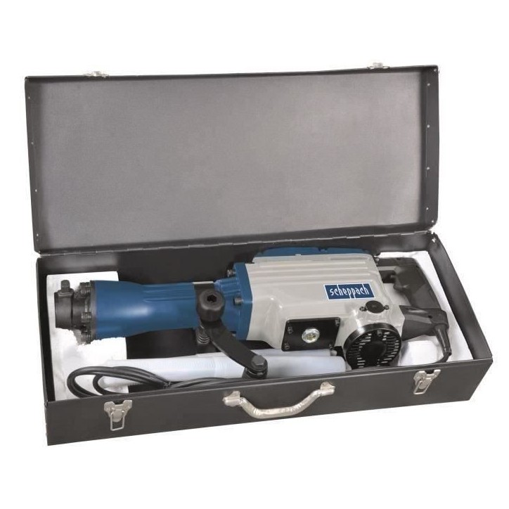 Marteau piqueur SCHEPPACH AB1600 - 1600W, 50 joules, 2 burins et coffret métallique