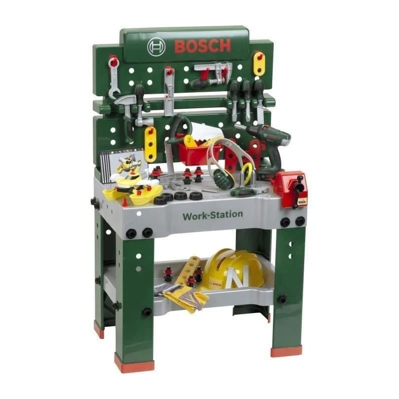 Etabli Bosch avec 81 accessoires dont une visseuse électronique et un