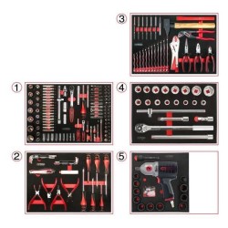 Servante d'atelier - Equipée - 6 tiroirs - KS Tools - 824.6298F - Noi
