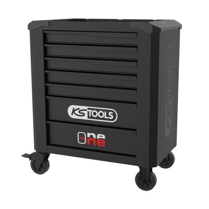 Servante d'atelier - Equipée - 7 tiroirs - KS Tools - 823.7337F - Noir - Equipée de 337 outils - Servante one by one