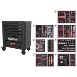 Servante d'atelier - Equipée - 7 tiroirs - KS Tools - 823.7337F - Noi