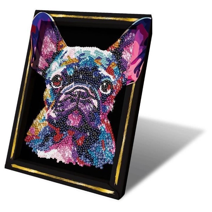 Kit loisir créatif - LANSAY - Collection Sequins - Pop art chien - Des 14 ans Kit loisir créatif - LANSAY - Collection Sequins - Pop art chien - Des 14 ans