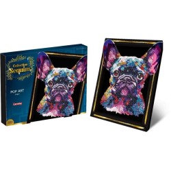 Kit loisir créatif - LANSAY - Collection Sequins - Pop art chien - De