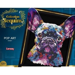 Kit loisir créatif - LANSAY - Collection Sequins - Pop art chien - De
