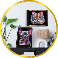 Kit loisir créatif - LANSAY - Collection Sequins - Pop art chien - De