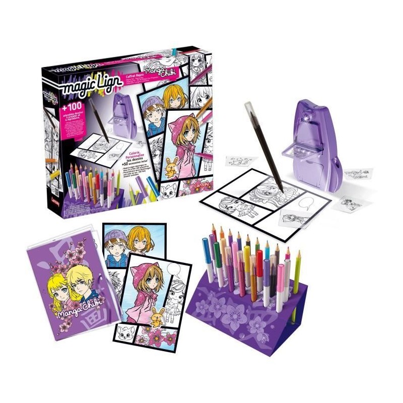 Magic Lign - LANSAY - Coffret Repro Manga Chibi - 100 illustrations - Magic Lign - LANSAY - Coffret Repro Manga Chibi - 100 illustrations -