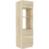 Meuble colonne four 2 portes battantes - Décor chene sonoma - L 60 x