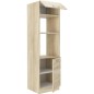 Meuble colonne four 2 portes battantes - Décor chene sonoma - L 60 x P 57 x H 210 cm - LASSEN Meuble colonne four 2 portes battantes - Décor chene sonoma - L 60 x P 57 x H 210 cm - LASSEN