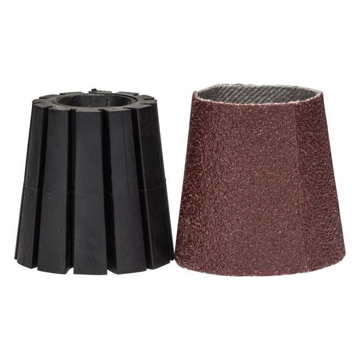 Set porte-manchon et manchon abrasif Bosch - (Accessoire pour Texoro, Grain 80, Largeur 30mm, Conique)