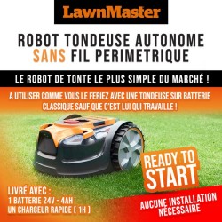 Robot tondeuse autonome - LAWNMASTER - VRM16 - 24 V - 16 cm - Sans fil