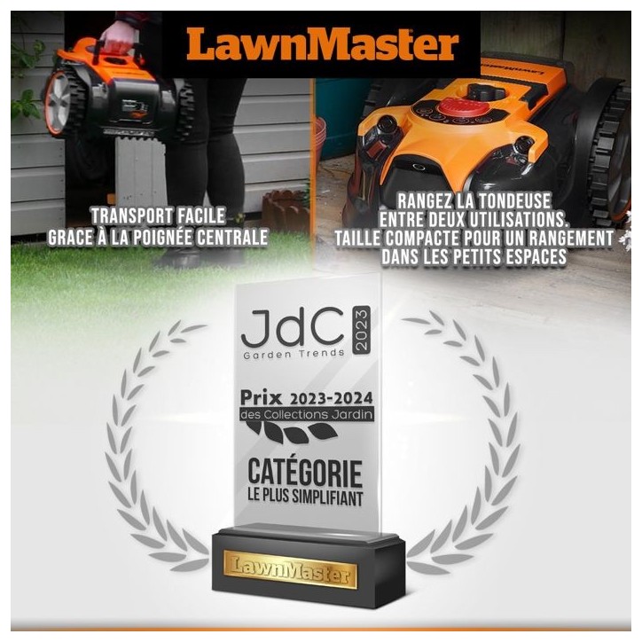 Robot tondeuse autonome - LAWNMASTER - VRM16 - 24 V - 16 cm - Sans fil périmétrique Robot tondeuse autonome - LAWNMASTER - VRM16 - 24 V - 16 cm - Sans fil périmétrique