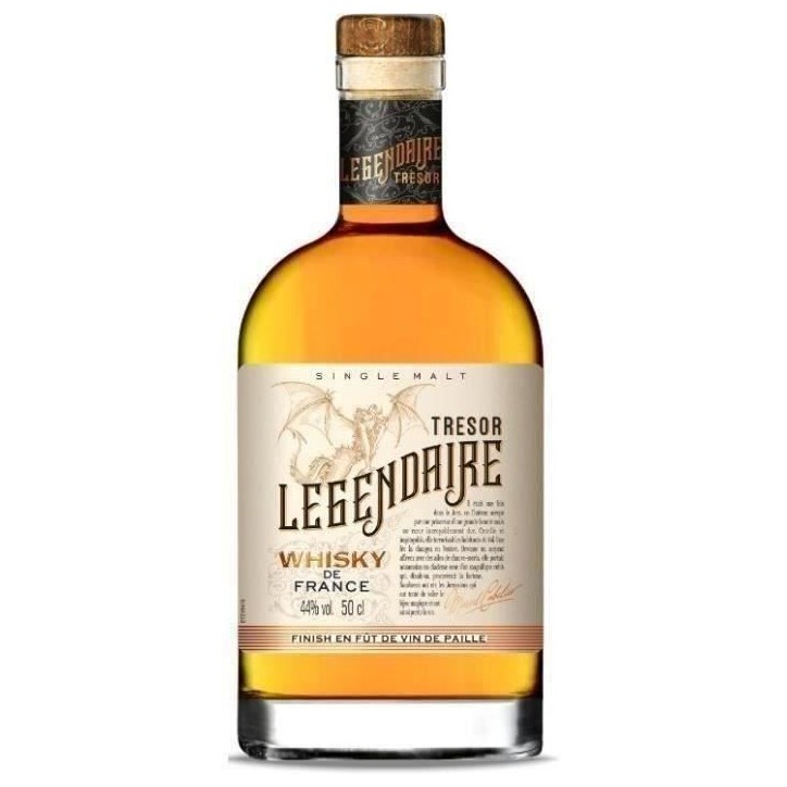 Legendaire Single Malt– Whisky de France – Finish en fût de vin de paille – 44%vol – 50cl