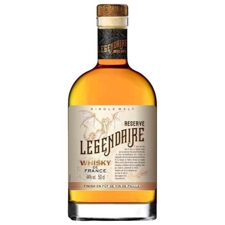 Legendaire Single Malt– Whisky de France – Finish en fût de vin de paille – 44%vol – 50cl