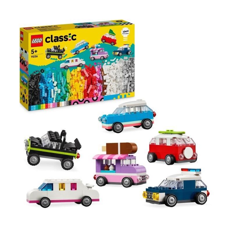 LEGO 11036 Classic Les Véhicules Créatifs, Maquette de Voiture, Véh LEGO 11036 Classic Les Véhicules Créatifs, Maquette de Voiture, Véh