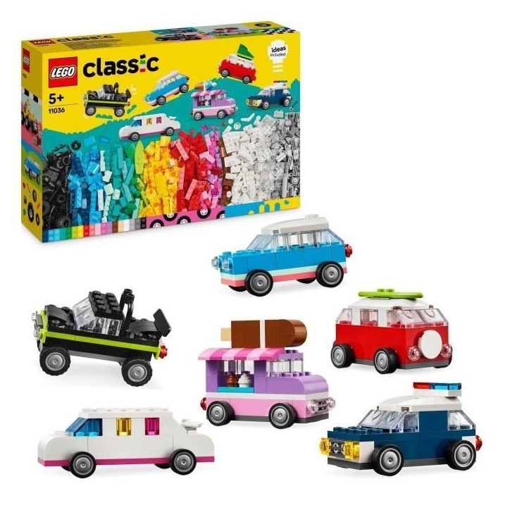 LEGO 11036 Classic Les Véhicules Créatifs, Maquette de Voiture, Véhicule de Police, Camion et Autres LEGO 11036 Classic Les Véhicules Créatifs, Maquette de Voiture, Véhicule de Police, Camion et Autres