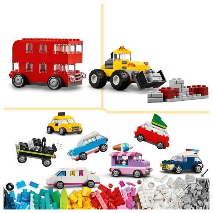 LEGO 11036 Classic Les Véhicules Créatifs, Maquette de Voiture, Véhicule de Police, Camion et Autres LEGO 11036 Classic Les Véhicules Créatifs, Maquette de Voiture, Véhicule de Police, Camion et Autres