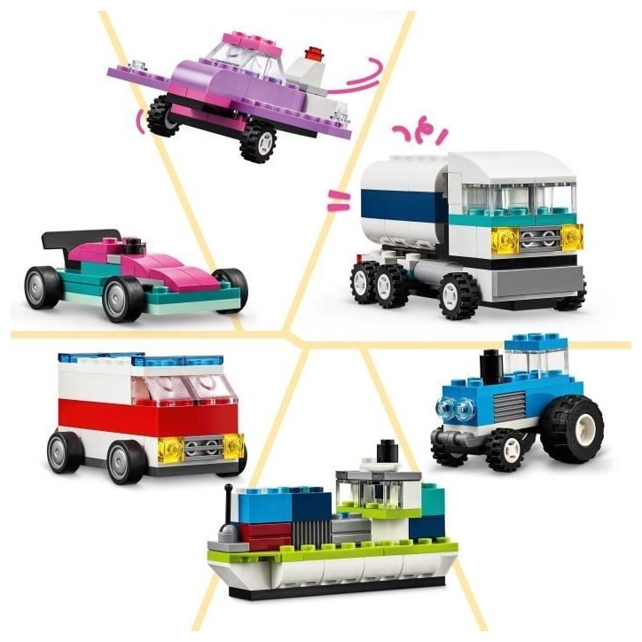 LEGO 11036 Classic Les Véhicules Créatifs, Maquette de Voiture, Véhicule de Police, Camion et Autres LEGO 11036 Classic Les Véhicules Créatifs, Maquette de Voiture, Véhicule de Police, Camion et Autres