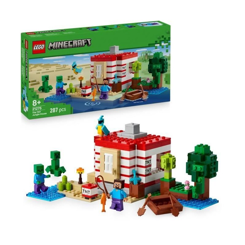 LEGO Minecraft 21275 La Maison En TNT De La Jungle - Jeu De Constructi