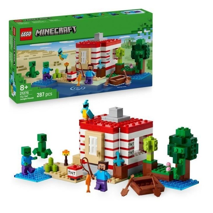 LEGO Minecraft 21275 La Maison En TNT De La Jungle - Jeu De Construction des 8 Ans LEGO Minecraft 21275 La Maison En TNT De La Jungle - Jeu De Construction des 8 Ans