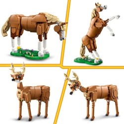 LEGO Creator 3-en-1 31166 Le Beau Cheval - Jeu de Construction des 9 a