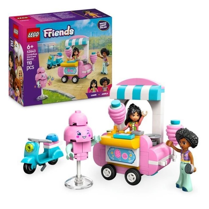 LEGO Friends 42643 Stand de barbes a papa et scooter - Jouet pour enfants des 6 ans