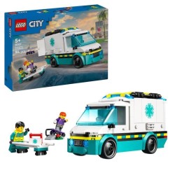 LEGO City 60451 L'ambulance de secours - Jouet de construction pour ga