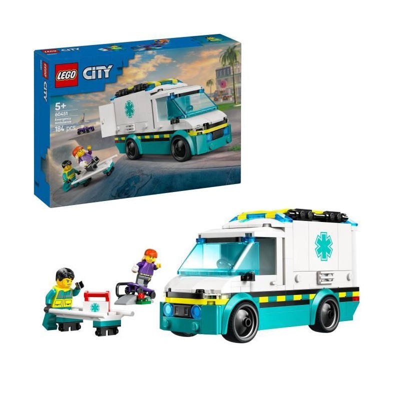 LEGO City 60451 L'ambulance de secours - Jouet de construction pour ga LEGO City 60451 L'ambulance de secours - Jouet de construction pour ga