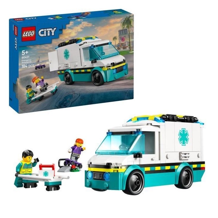 LEGO City 60451 L'ambulance de secours - Jouet de construction pour garçon des 5 ans LEGO City 60451 L'ambulance de secours - Jouet de construction pour garçon des 5 ans