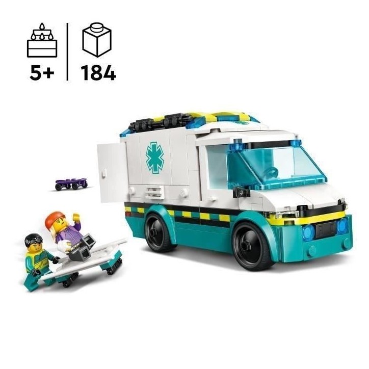 LEGO City 60451 L'ambulance de secours - Jouet de construction pour garçon des 5 ans LEGO City 60451 L'ambulance de secours - Jouet de construction pour garçon des 5 ans