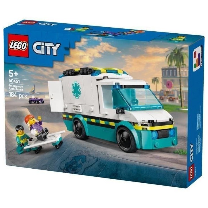 LEGO City 60451 L'ambulance de secours - Jouet de construction pour garçon des 5 ans LEGO City 60451 L'ambulance de secours - Jouet de construction pour garçon des 5 ans