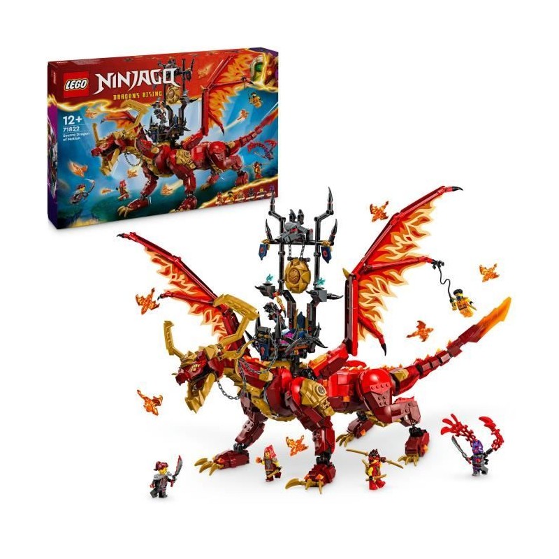 LEGO NINJAGO 71822 Le dragon source du mouvement - Jouet de ninja avec LEGO NINJAGO 71822 Le dragon source du mouvement - Jouet de ninja avec
