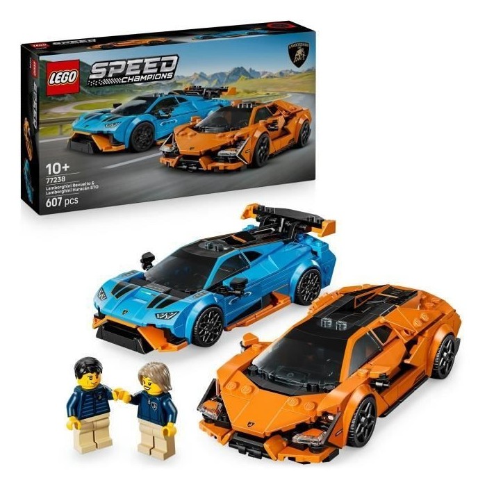 LEGO Speed Champions 77238 Lamborghini Revuelto et Huracán STO - Jouet Voiture des 10 ans