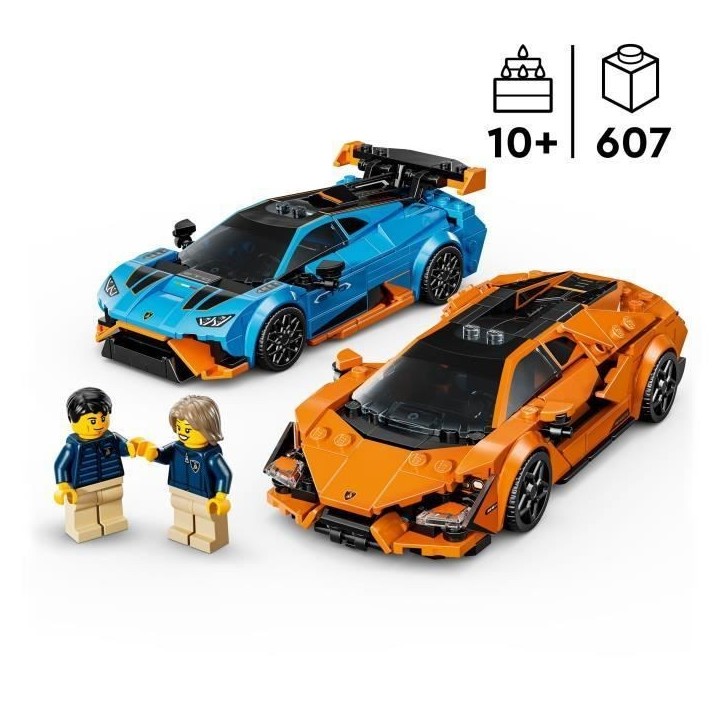 LEGO Speed Champions 77238 Lamborghini Revuelto et Huracán STO - Jouet Voiture des 10 ans